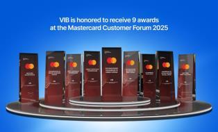 VIB wins nine Mastercard awards, strengthening its leadership in Việt Nams card market