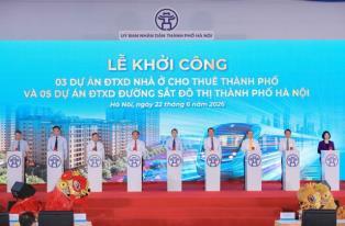 PM attends groundbreaking for housing projects and metro lines in Hà Nội