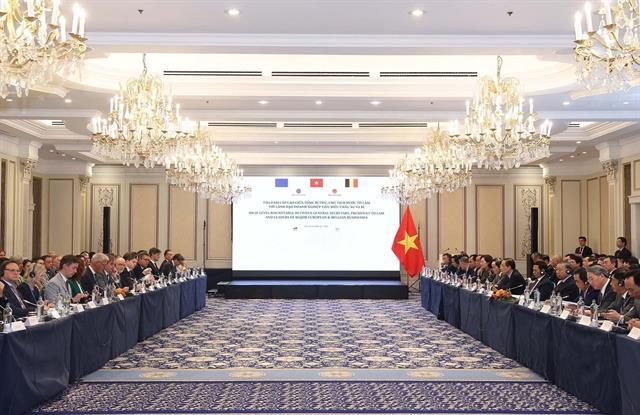 Top leader urges deeper, higher-value economic ties with EU, Belgium