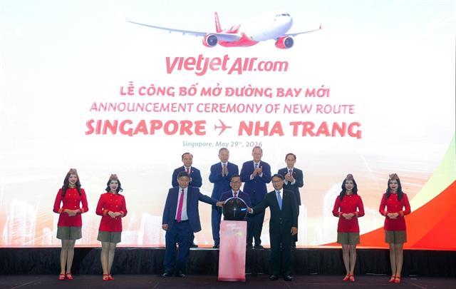 Vietjet opens Nha Trang-Singapore route