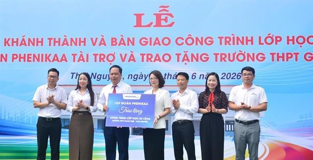 Phenikaa hands over 190,000 classroom building in Thái Nguyên