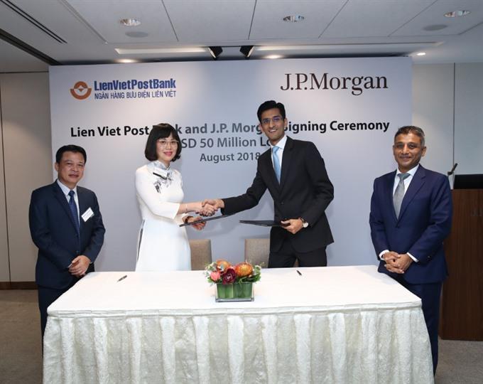 LienVietPostBank and JPMorgan Chase Bank signed US50 million loan