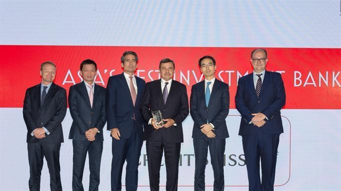 Credit Suisse named Viet Nams best investment bank for the 9th time