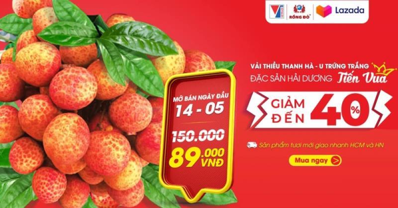 Thanh Ha lychees now available on Lazada