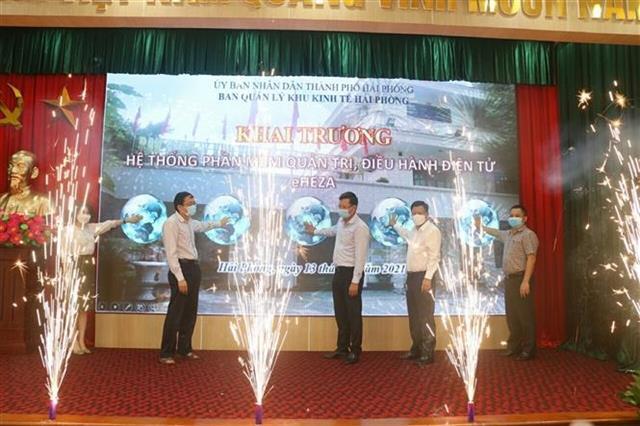 Hai Phong Economic Zone Authority launches e-management system