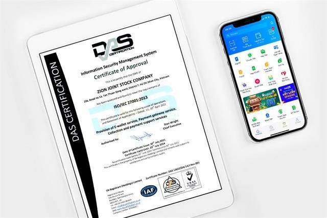 E-wallet ZaloPay receives UK information security certification