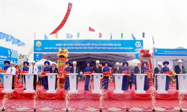 Nam Dinh builds concrete structure factory