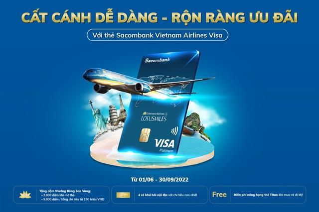 Sacombank Vietnam Airlines cards offer customers lots of benefits