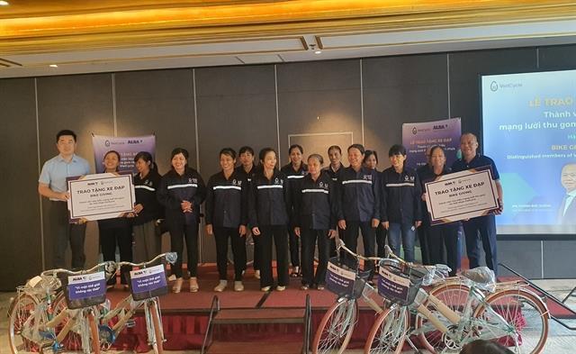 Bike giving, part of efforts to boost recycling economy