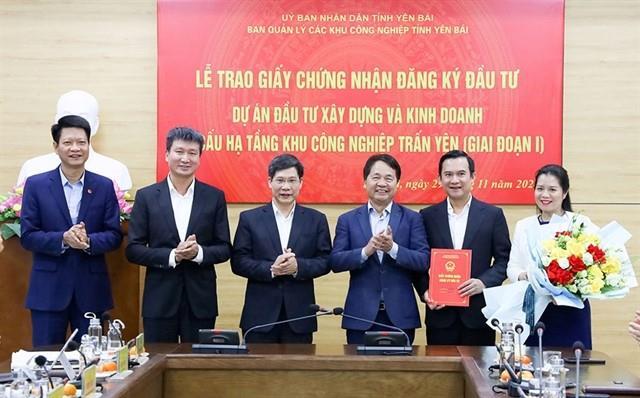 Yên Bái grants investment registration certificate for US87 industrial park project